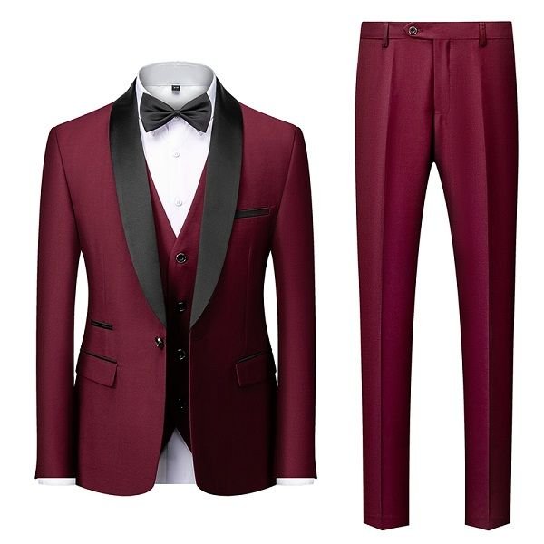 Costume 2 Pièces Homme – Coupe Ajustée Slim – Pour Mariage, Affaires, Soirée – Polyester/viscose