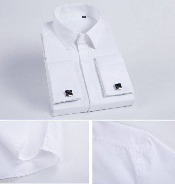 Boutons De Manchette Argentés Flocon De Neige – Zirconium Cubique, Alliage, Pour Chemise Habillée